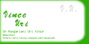 vince uri business card